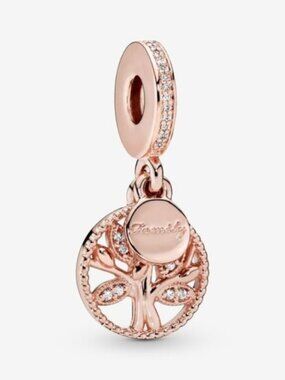 Sparkling Family Tree Dangle Charm